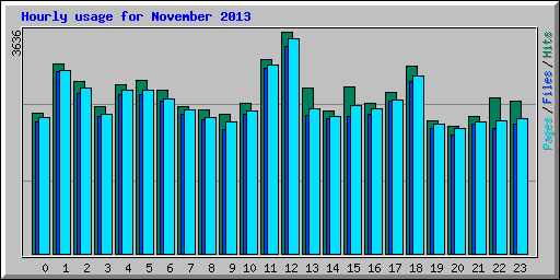 Hourly usage for November 2013