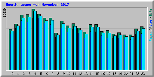 Hourly usage for November 2017